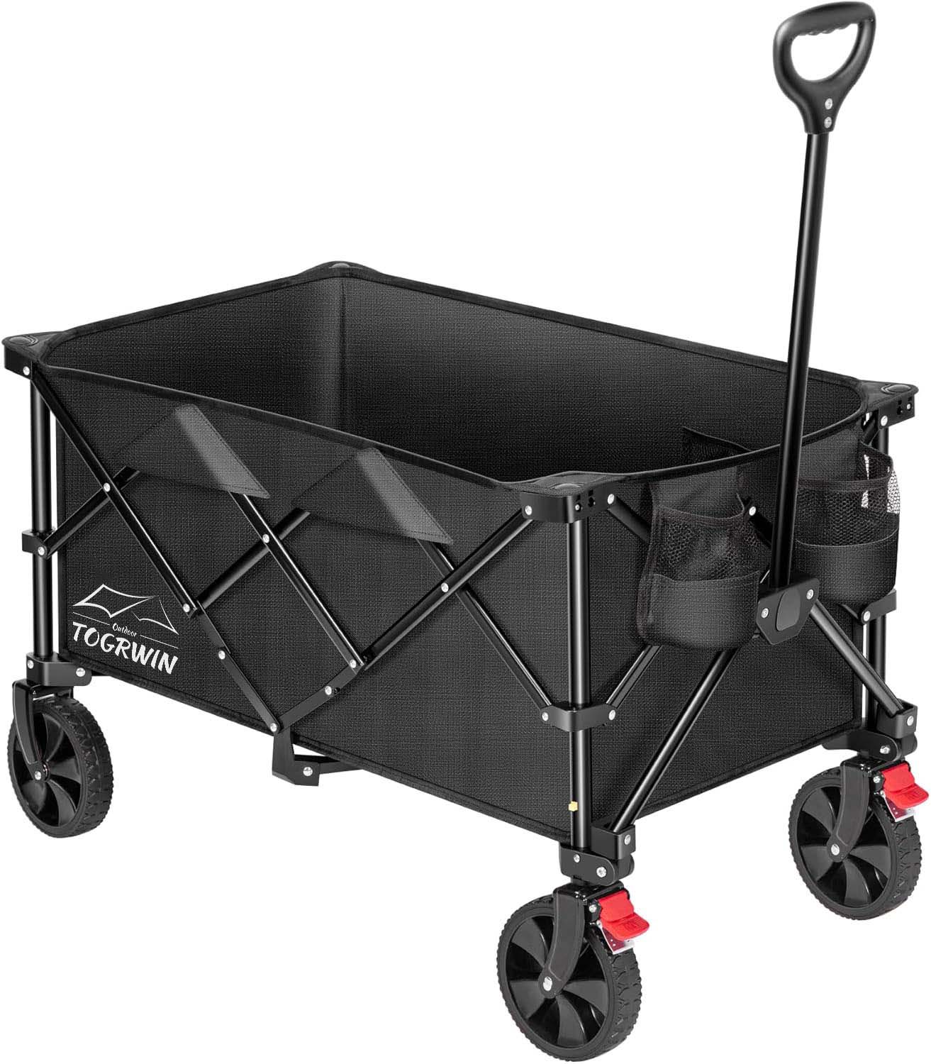 Torgwin 200L Collapsible Wagon 300lbs Heavy Duty Folding Folding Garden Cart